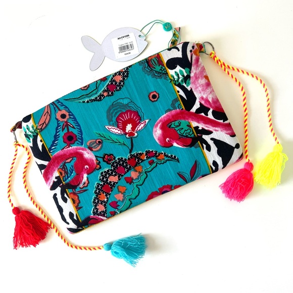 Tropical sequin flamingo 🦩 clutch - Picture 3 of 3